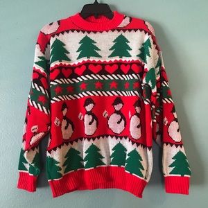 Vintage Cabin Creek Ugly Christmas Sweater festive